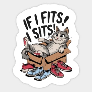 Cat in a box Sticker